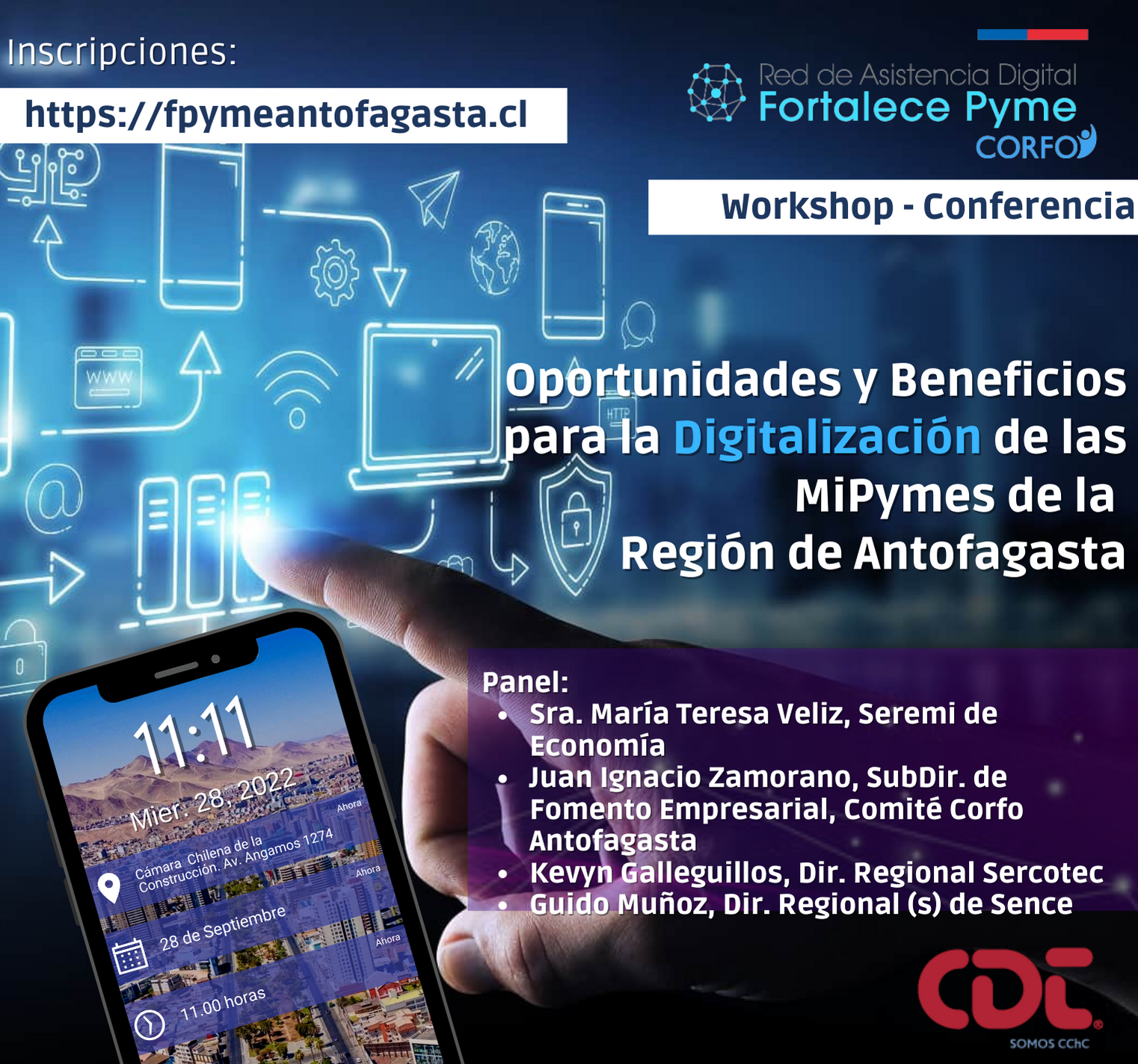 Fortalece Pyme Antofagasta invita a workshop sobre oportunidades y beneficios de la Digitalización en pequeñas y medianas empresas